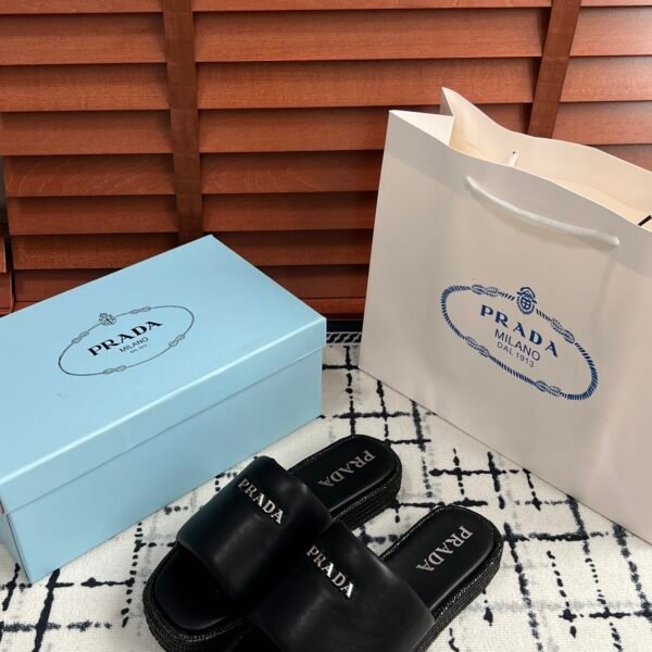 PR Logo Rubber Slides Black - Slides