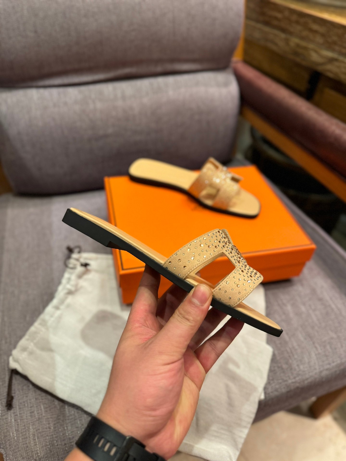 HM Oran Sandals Beige Leather - Sandals - Image 3