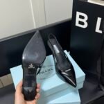 PR Slingback Pointed Toe Pumps Black Patent Leather – Heels