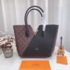 LV V Tote MM Monogram and Black Leather - Bag