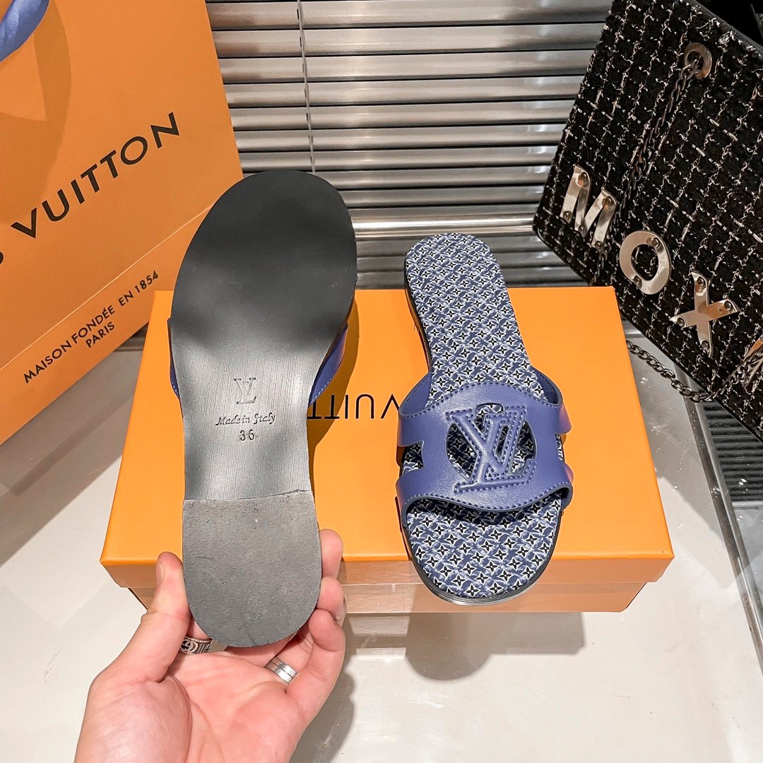 LV Paseo Flat Comfort Sandal Blue - Sandals - Image 8
