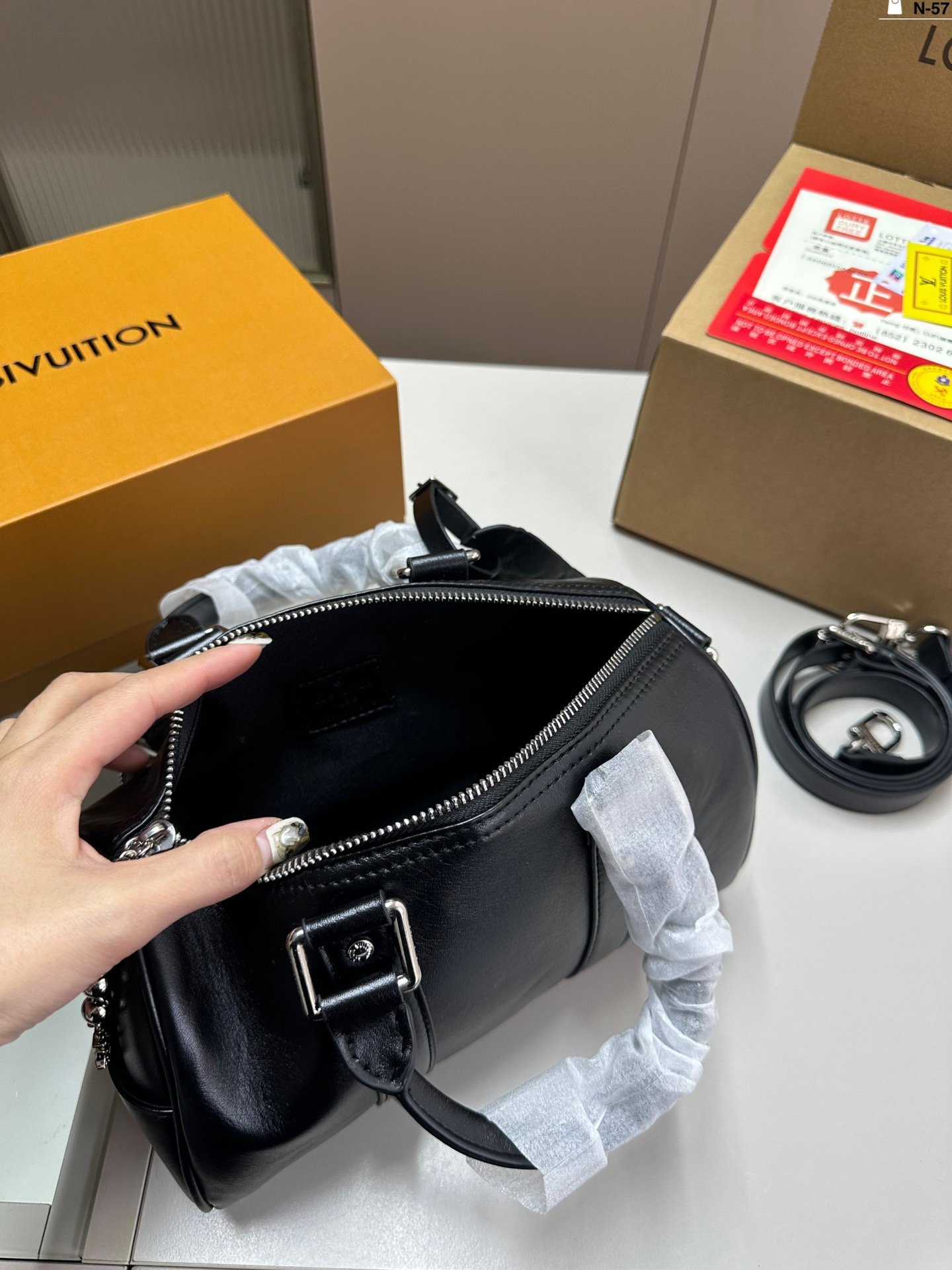 LV Soft Trunk Black Leather - Bag - Image 9