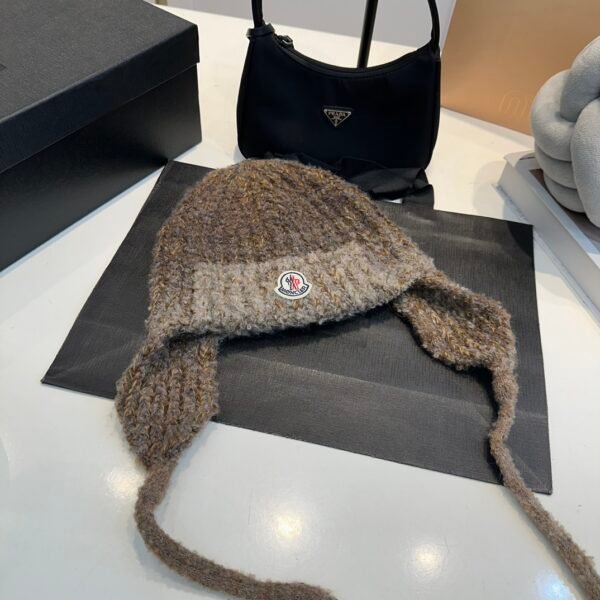 MCL Ribbed Knit Beanie Brown - Hat