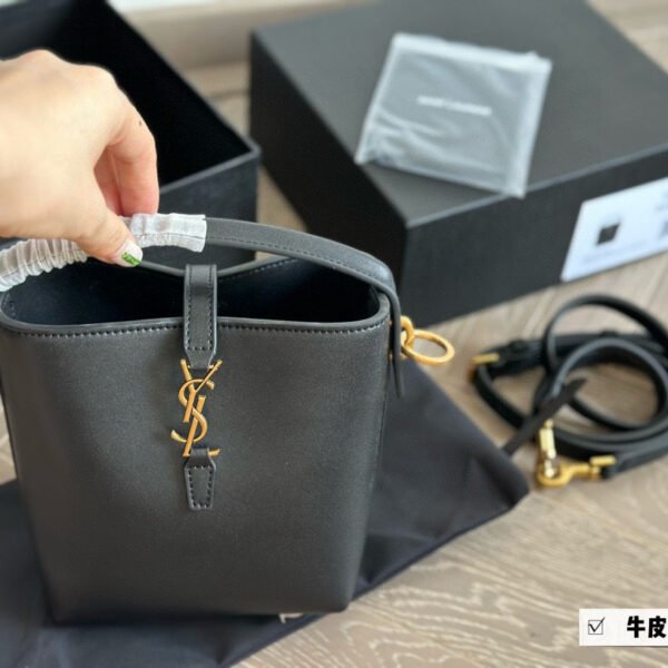 YSL Le Maillon Bucket Black Leather - Bag