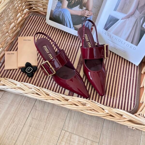 MIU Buckle Slingback Pumps - Heels