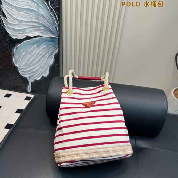 PR Canvas Striped Bucket - Bag