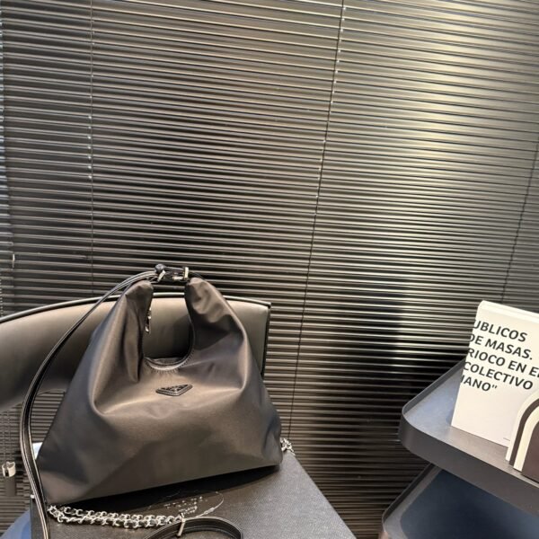 PR Cleo Satin Black Nylon - Bag