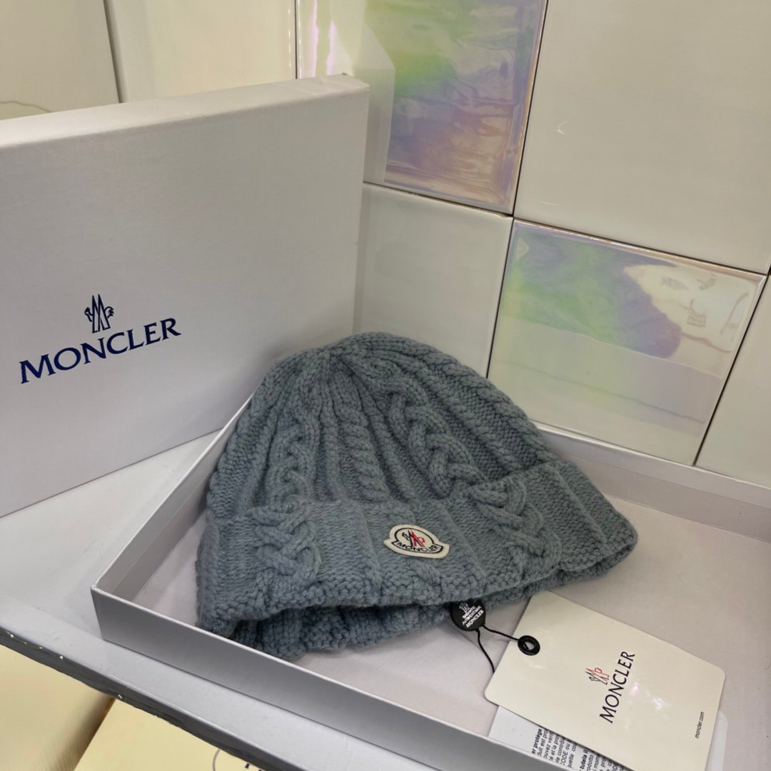 MCL Cable-Knit Beanie Yellow Wool - Hat - Image 6