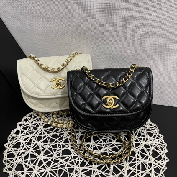 CC Classic Flap Mini Black/White Caviar - Bag