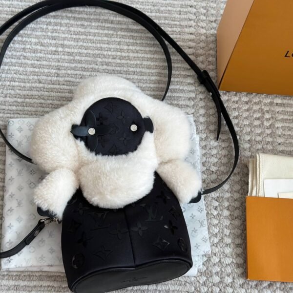 LV Vivienne Backpack Black Leather/Shearling - Bag