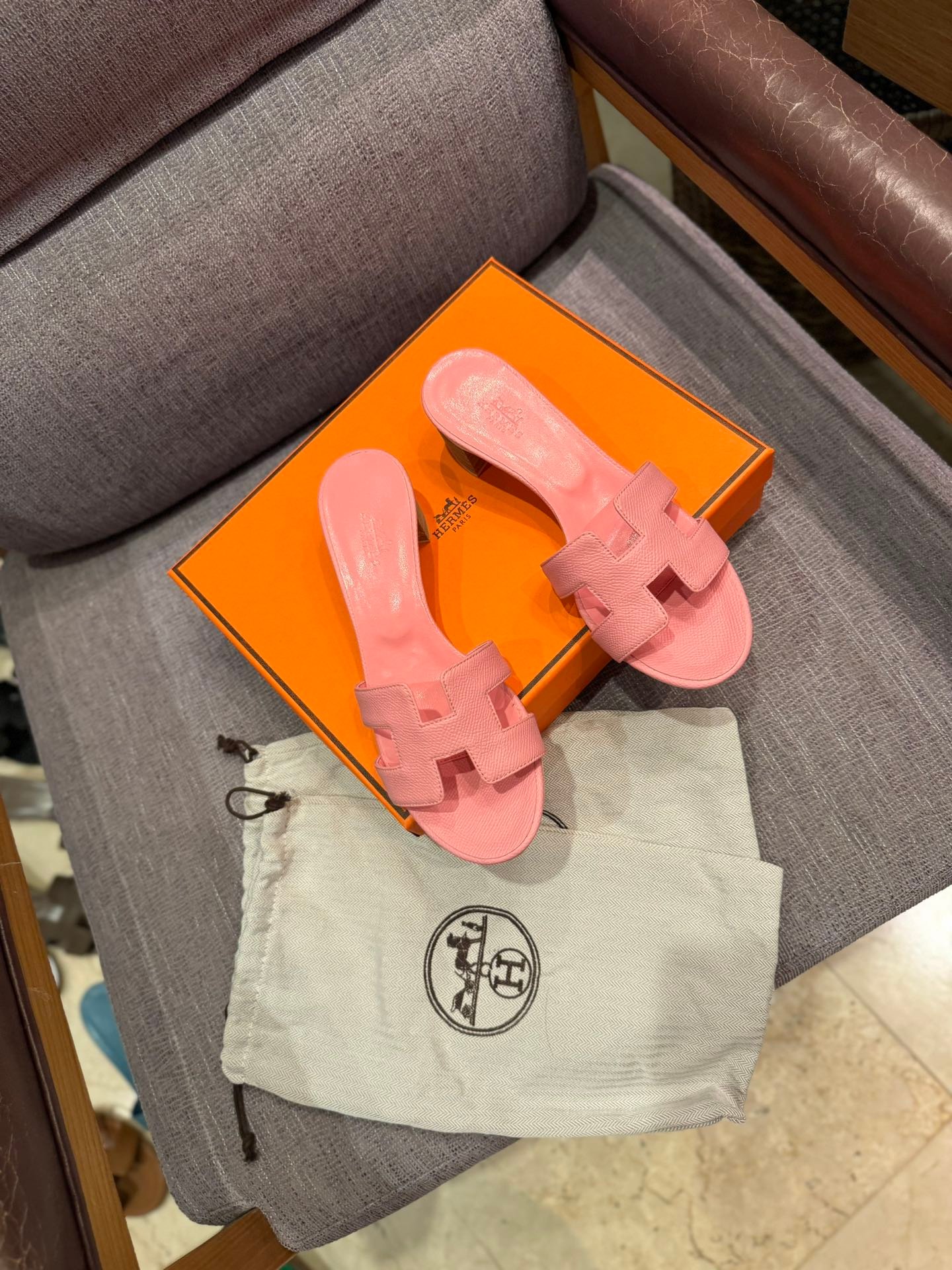 HM Oran Sandals Pink Leather - Sandals - Image 4