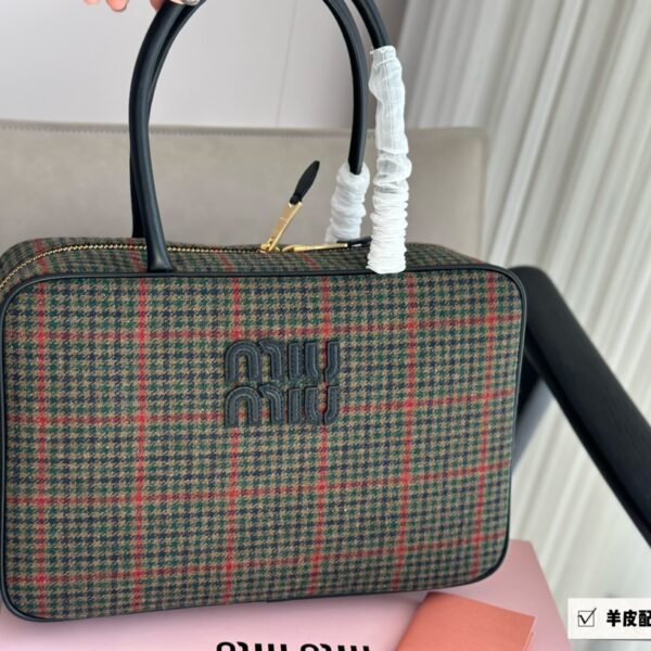 MIU Bowling Bag Plaid - Bag