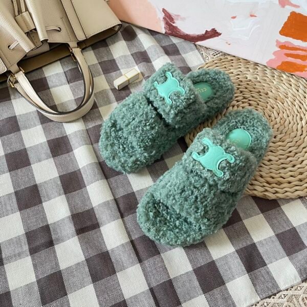 CEL Shearling Sandals - Slides