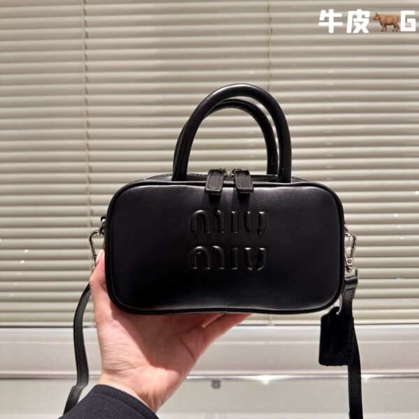 MIU Wander Matelassé Black Leather - Bag