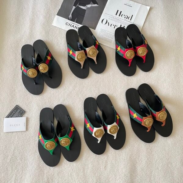 GG Web Thong Sandals Black/Multicolor - Sandals