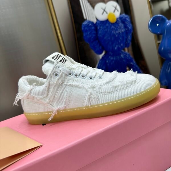 MIU Frayed Canvas Sneakers - Sneakers