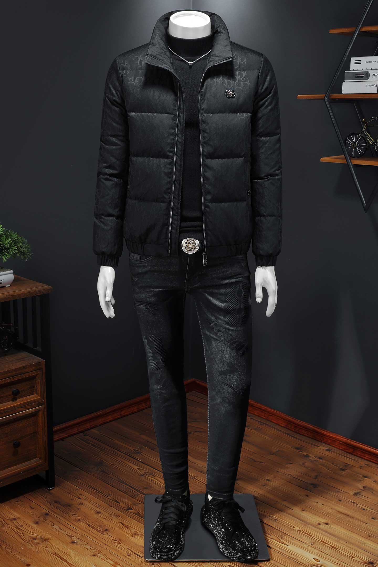 CD CD Oblique Down Jacket Black - Jacket - Image 5