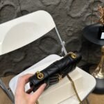 YSL Envelope Chain Wallet Black Leather – Bag