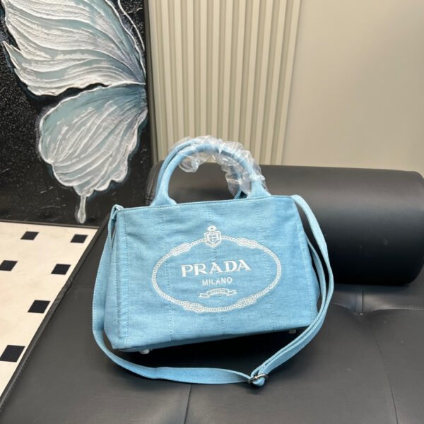 PR Small Denim Tote Light Blue Denim - Bag