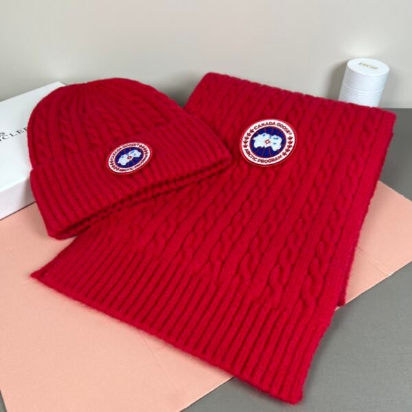CG Logo Wool Set Red Wool - Scarf