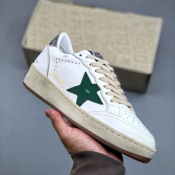 GG Ball Star 42 White/Green Leather - Sneakers