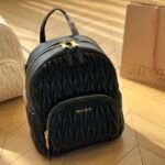 MIU Matelassé Backpack Black Leather – Backpack