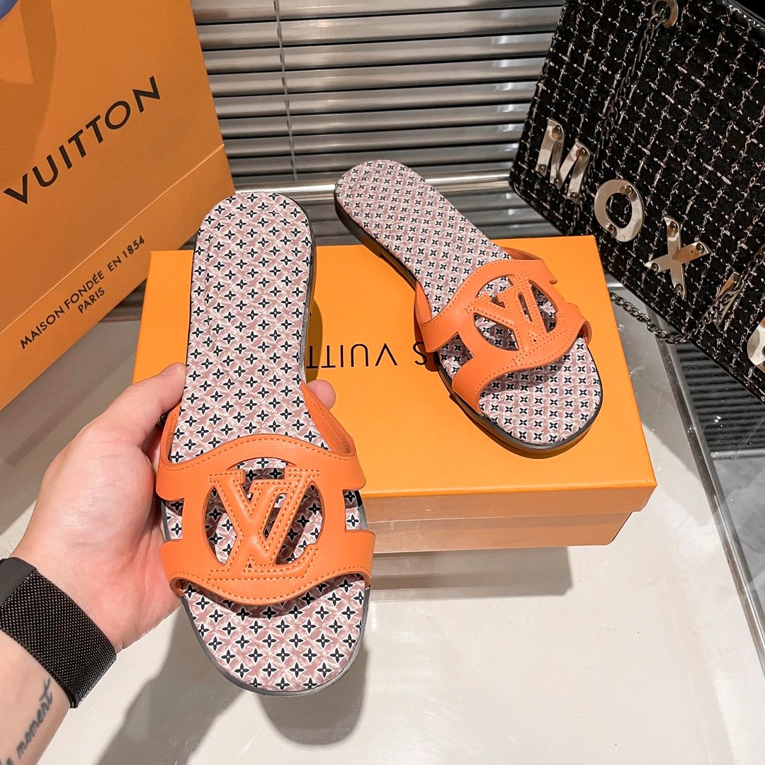 LV Paseo Flat Comfort Sandal Orange - Sandals - Image 5