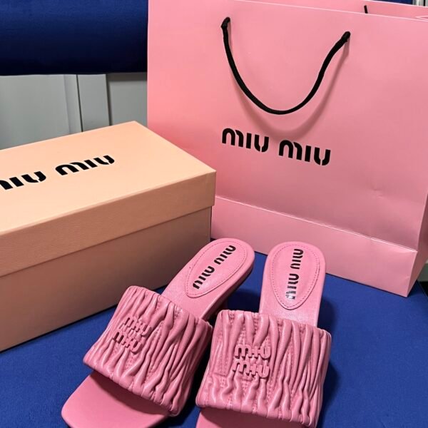 MIU Matelassé Mules - Heels