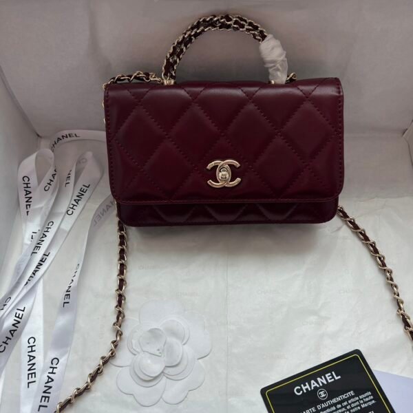 CC Wallet on Chain (WOC) Burgundy Leather - Bag