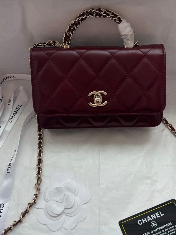 CC Wallet on Chain (WOC) Burgundy Leather – Borsa