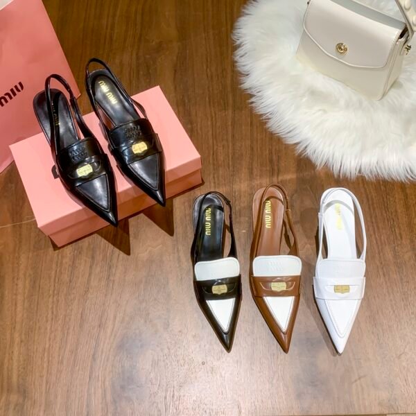 MIU Pointed Toe Slingback - Heels