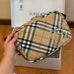 BBR Vintage Check Camera Bag Beige Check – Borsa – Rosso