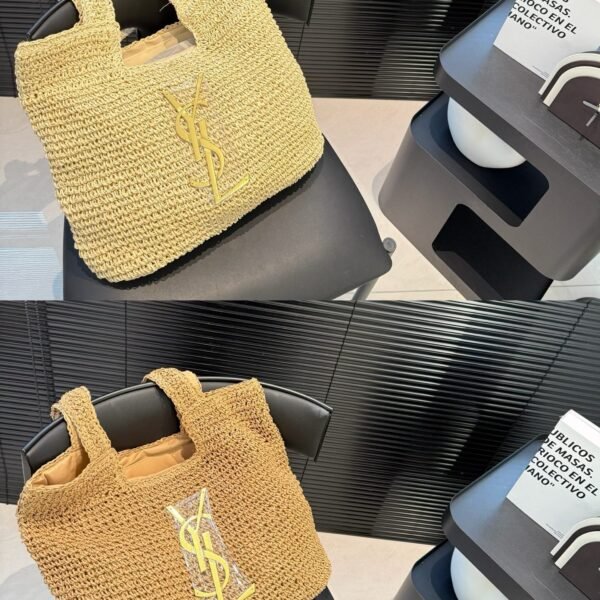 YSL Panier Medium Raffia - Bag