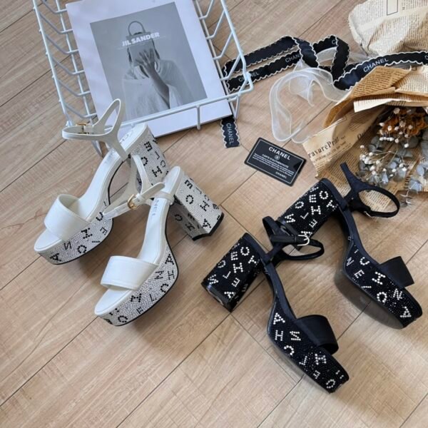 CC Logo Platform Sandals - Heels