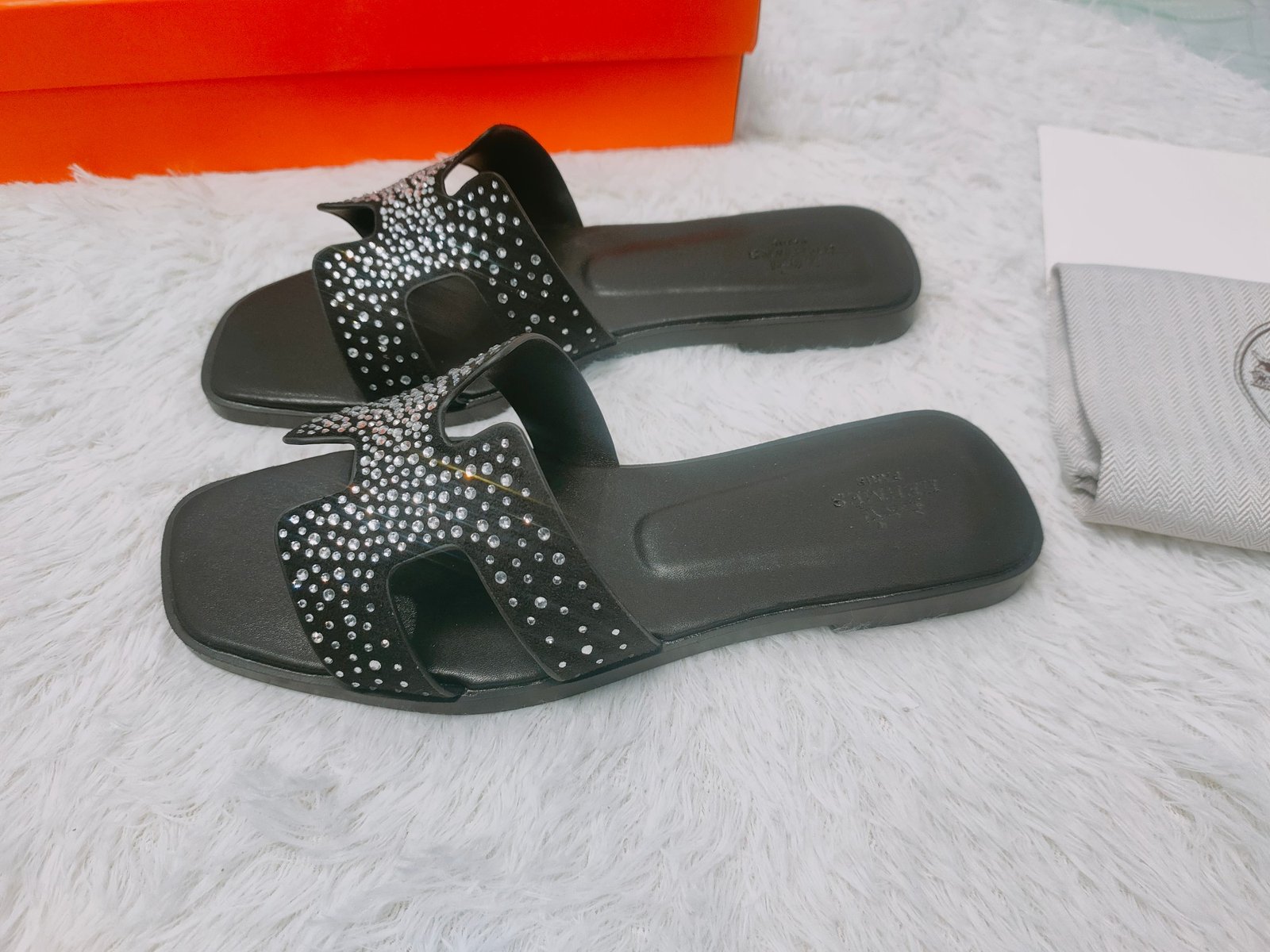 HM Oran Sandals Black with Crystals - Sandals - Image 7