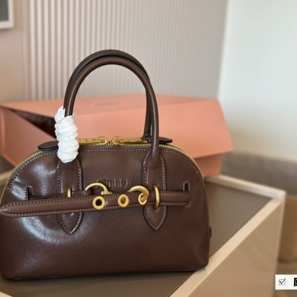 MIU Wander Matelassé Brown Leather - Bag