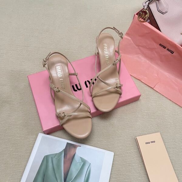 MIU Thin Strap High Heel Sandals - Heels