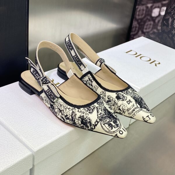 CD J'ACD Slingback Ballerina Toile de Jouy - Shoes