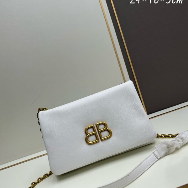 BAL Box Included Monaco Puffy Bag Black Silv