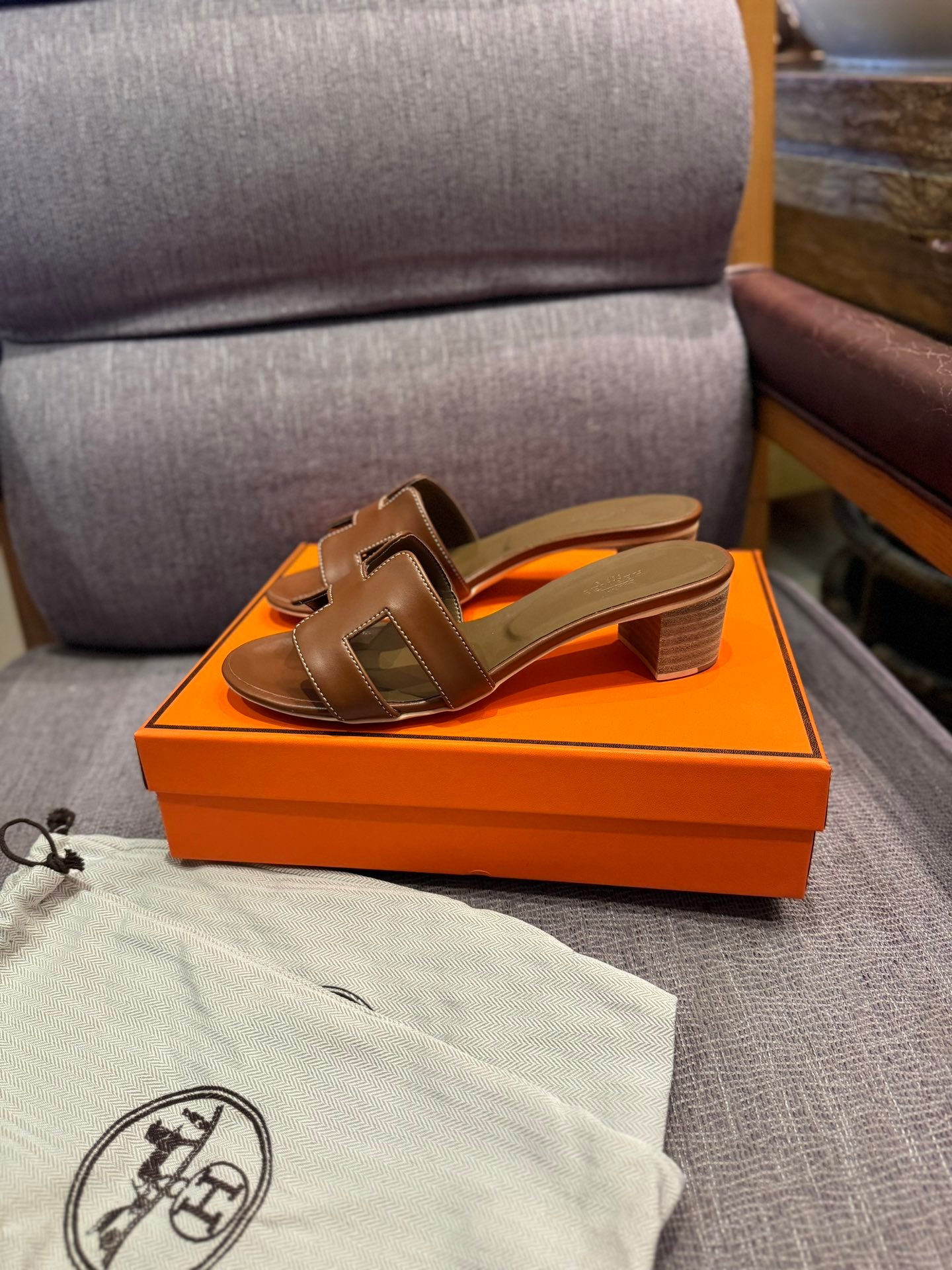HM Oran Sandals Brown Leather - Sandals