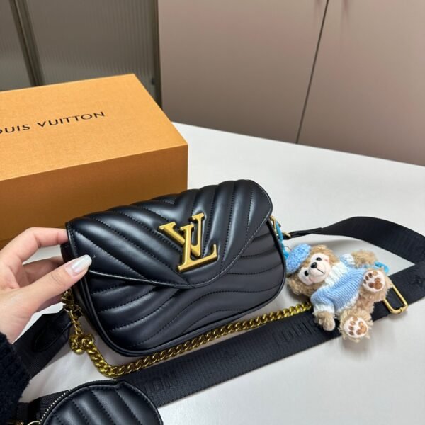 LV New Wave Chain Bag Black Leather - Bag