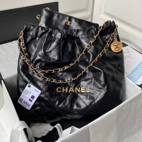 CC 22 Shopping Bag Large Black Leather - Bag