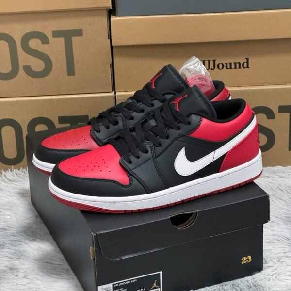 NK Air Jordan 1 Low Bred Toe - Sneakers