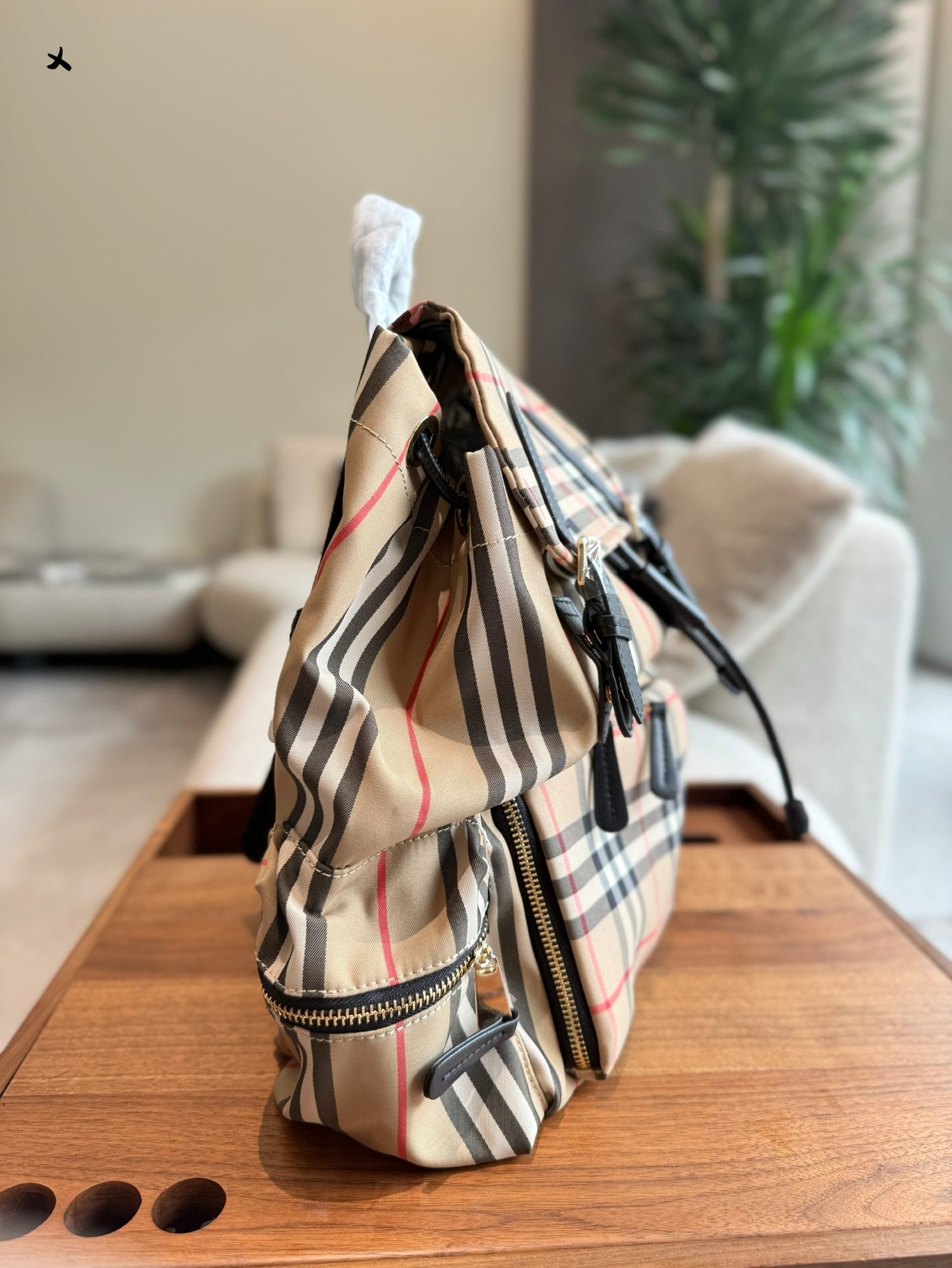 BBR Vintage Check Backpack Beige Check - Backpack - Image 2