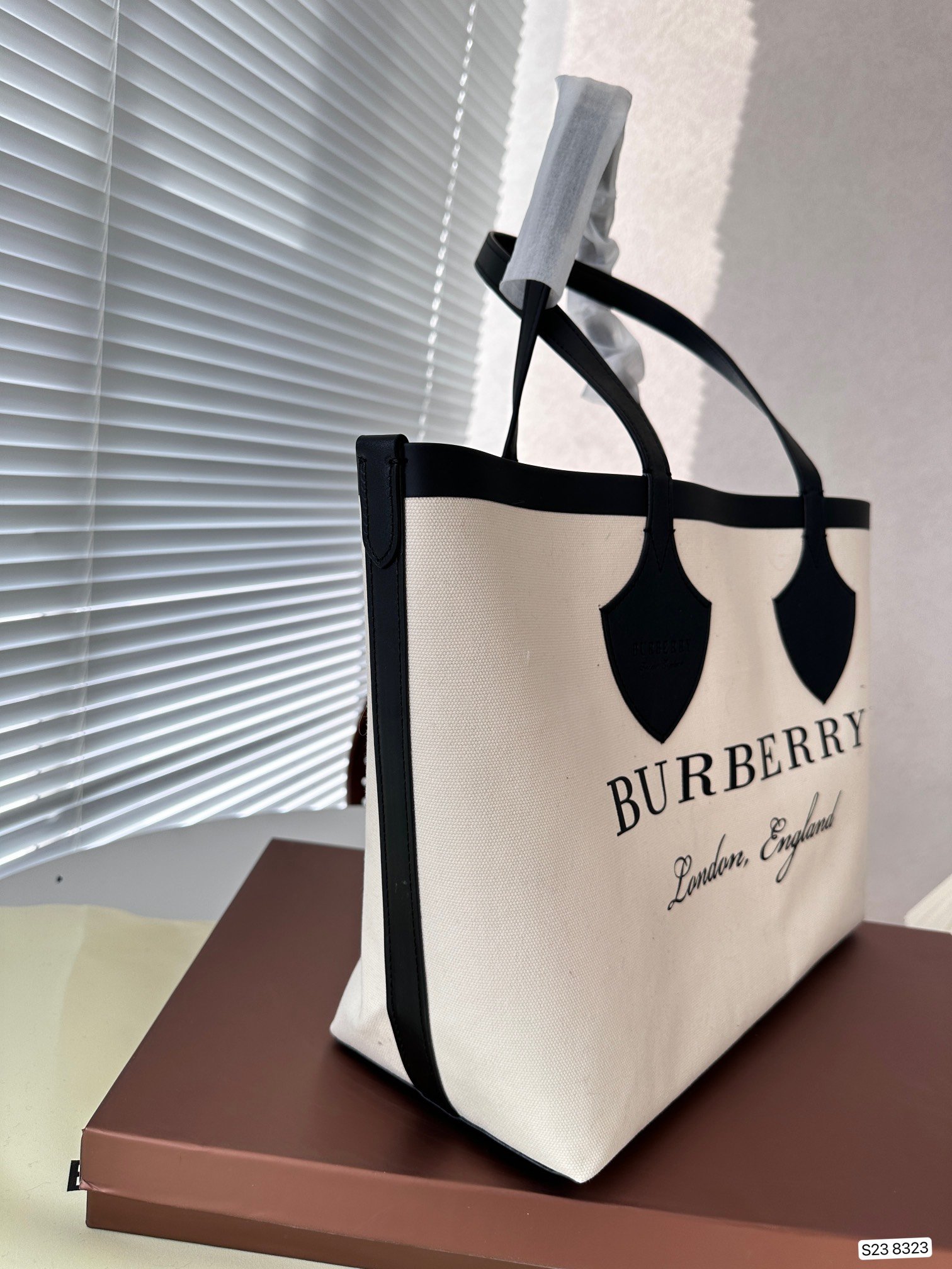 BBR Medium Title Vintage Check Beige/Black - Bag - Image 6