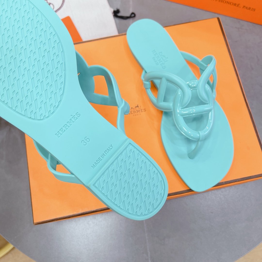 HM Oran Sandals Blue Rubber - Sandals - Image 8