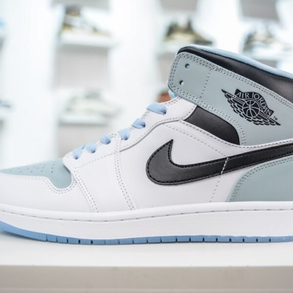 NK Air Jordan 1 Mid White/Black/Grey - Sneakers