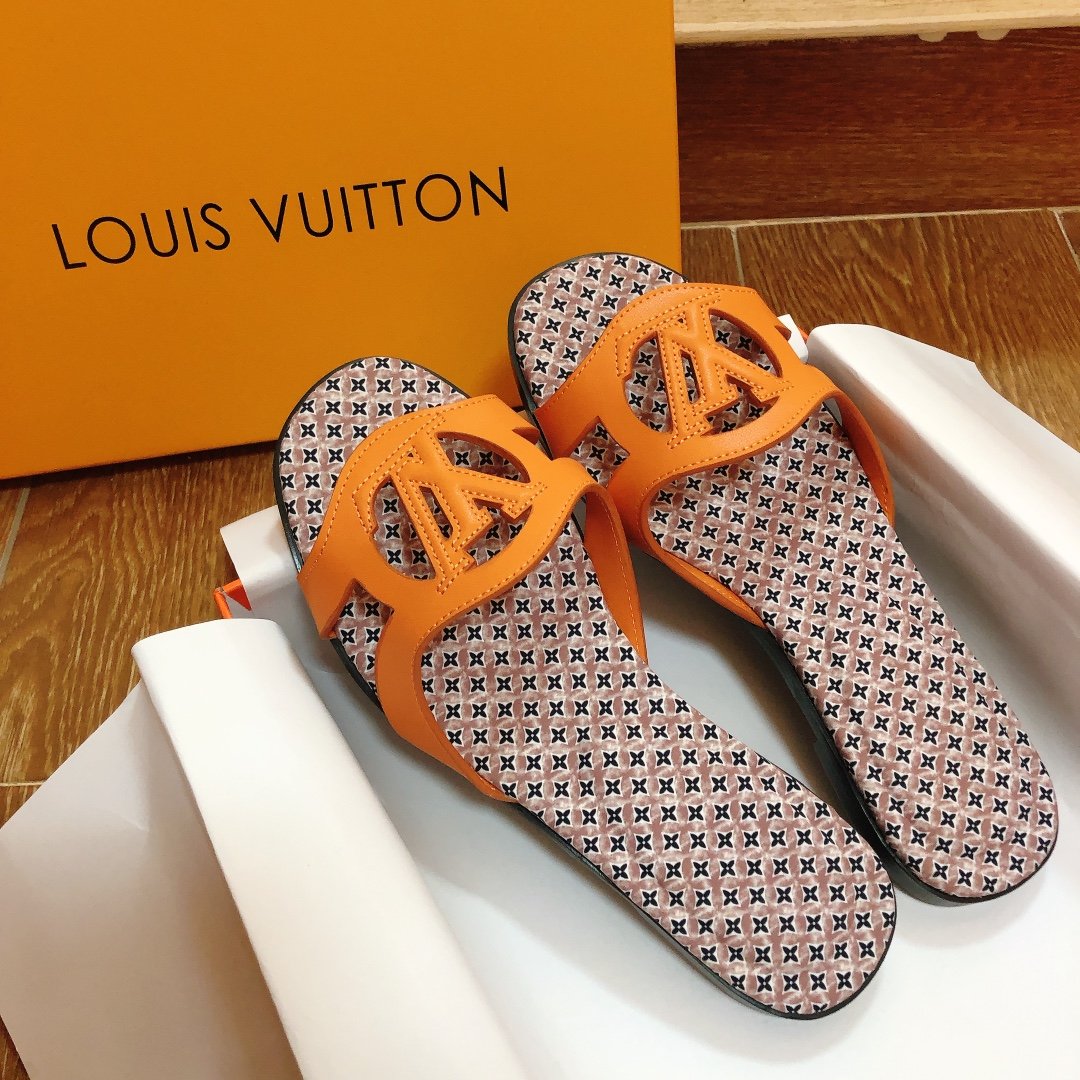 LV Paseo Flat Comfort Sandal Orange - Sandals - Image 5