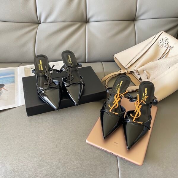YSL Opyum Heels Black Patent Leather - Heels