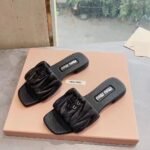 MIU Quilted Square Toe Slides – Slide
